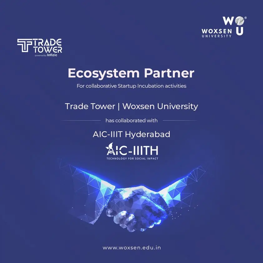 Woxsen’s Trade Tower-Startup Incubation Hub Collaboration With AIC-IIIT Hyderabad 