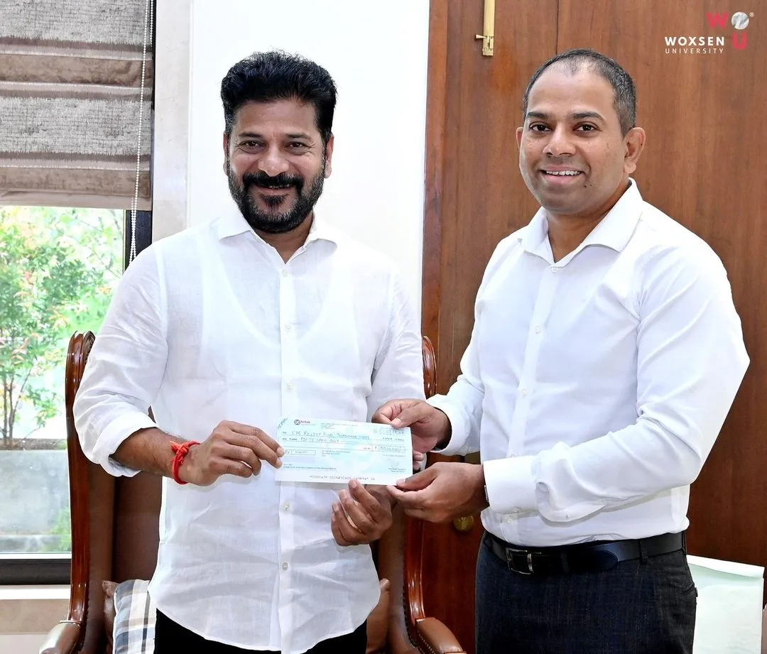 Woxsen University donates ₹50 lakhs to the Chief Minister's Relief Funds for those affected by the floods in Telangana