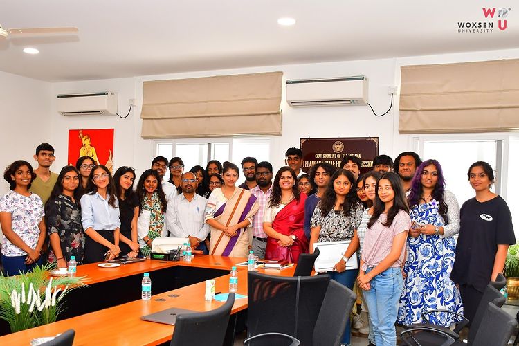 Woxsen University students discuss rural policy with Telangana Finance Commission officials