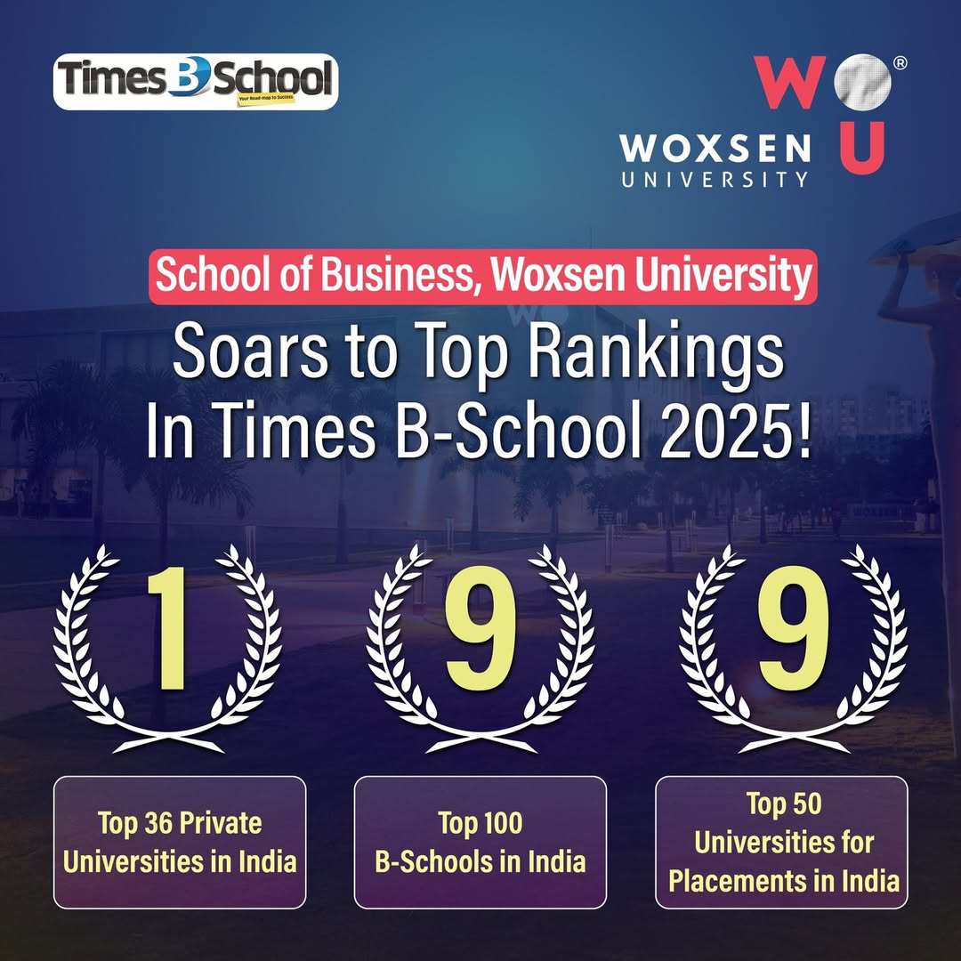 Woxsen University School of Business Secures Top Rankings in Times B-School 2025