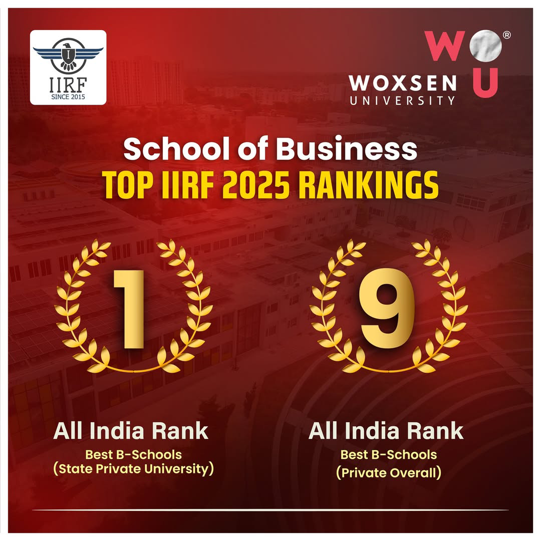 Woxsen University School of Business Ranks 9th Nationwide, 1st in State in IIRF 2025!