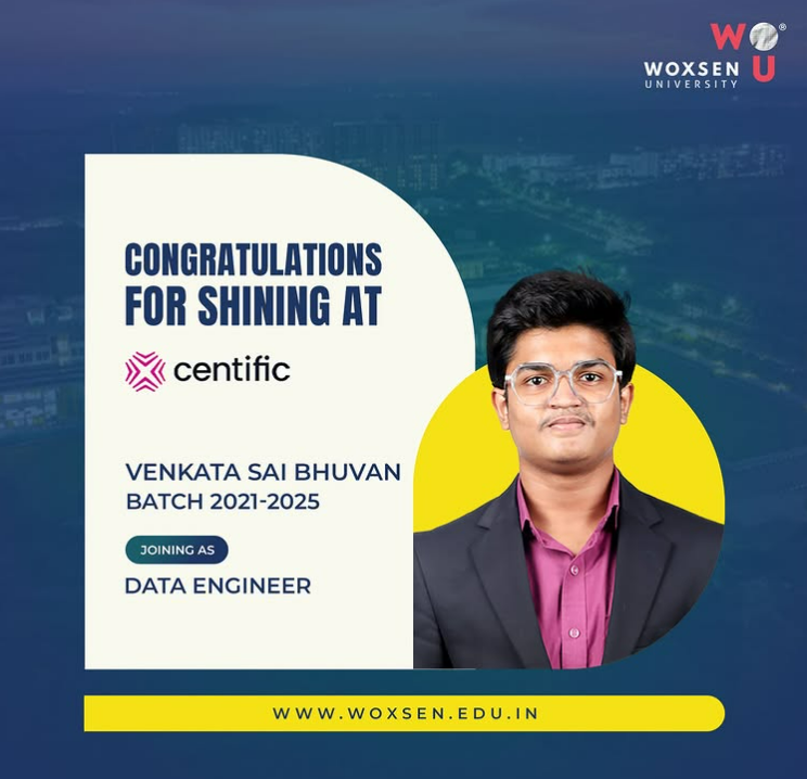 Venkata Sai Bhuvan (B.Tech 2021-2025) Secures Data Engineer Placement at Centific