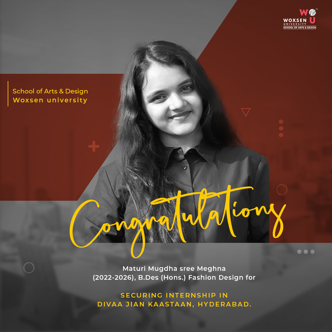 Maturi Mugdha Sree Meghna (B.Des 2022-2026) Secures Internship at Divaa Jian Kaastaan!