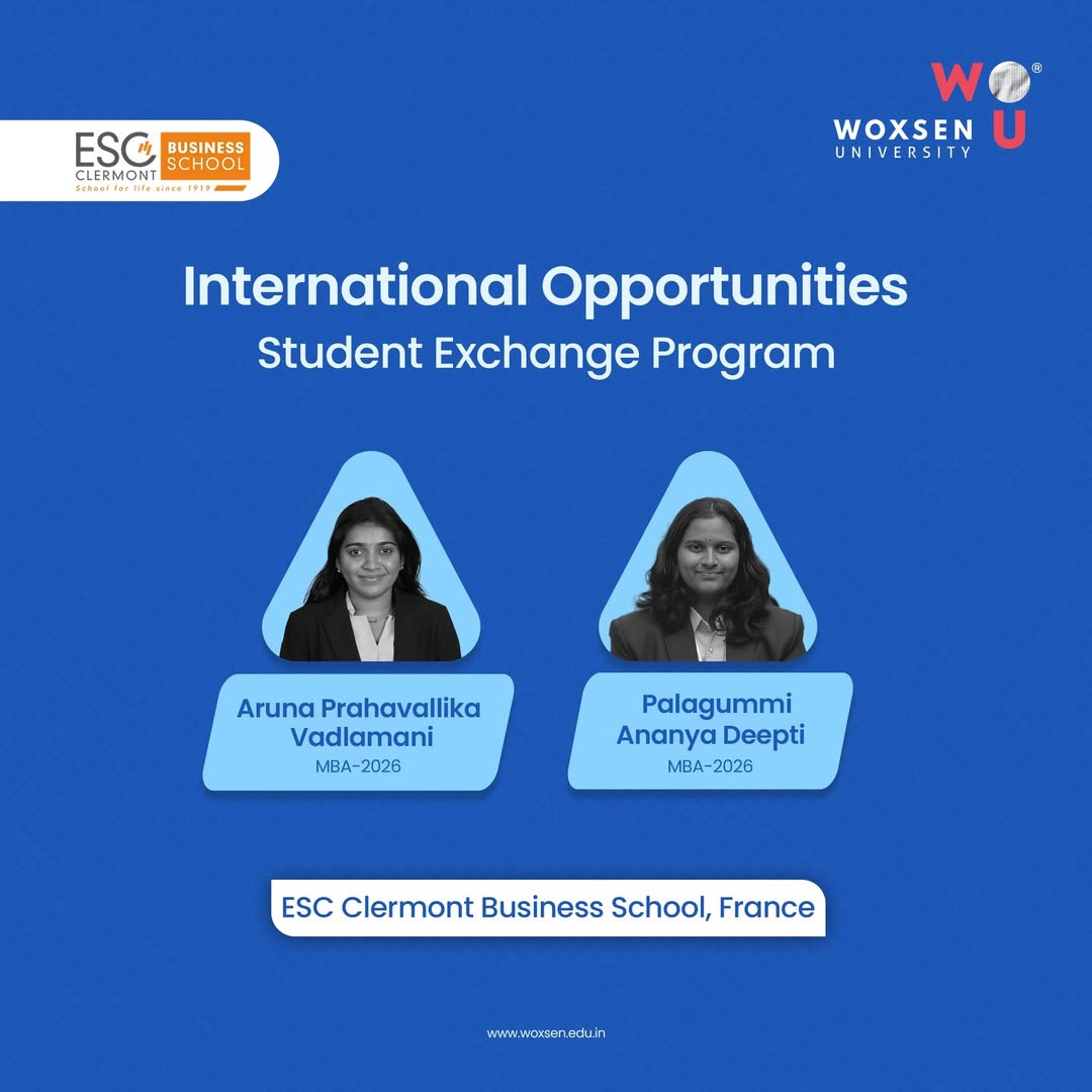 Aruna Prahavallika & Palagummi Ananya (MBA 2026) Selected for ESC Clermont Exchange