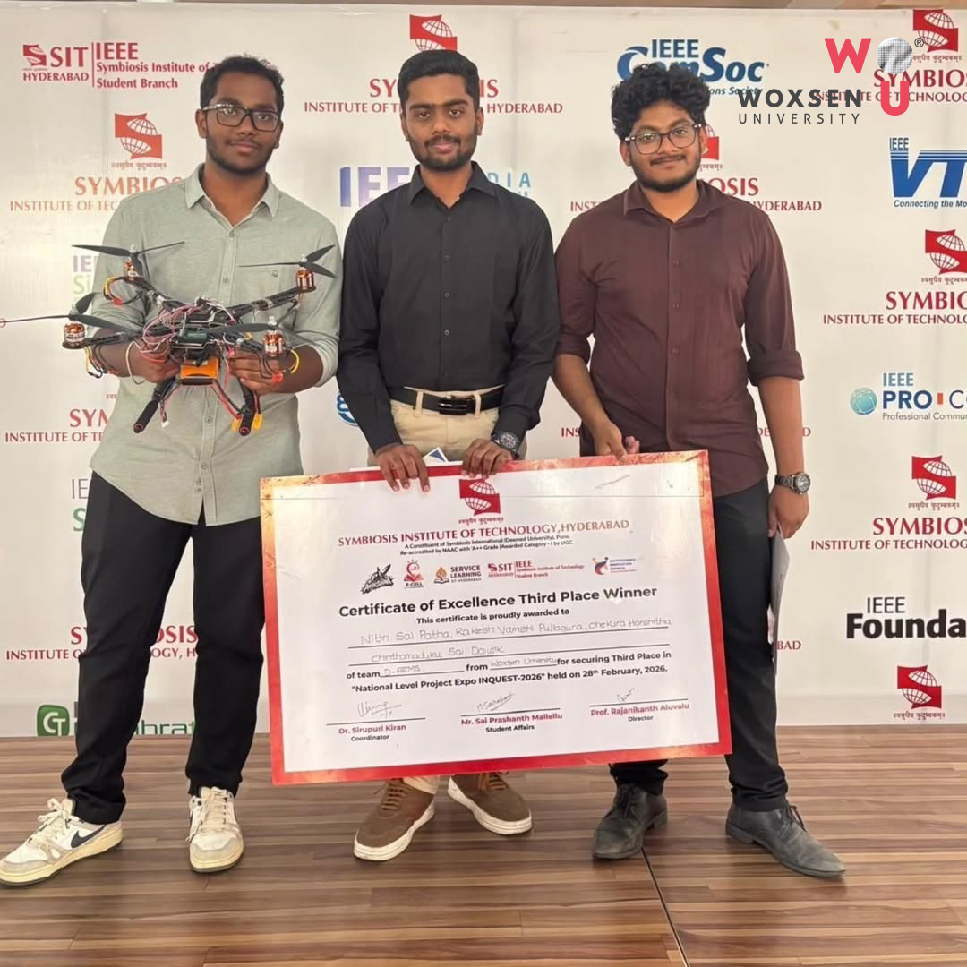 D-ARMS Innovation Earns Woxsen 3rd Place at INQUEST 2026