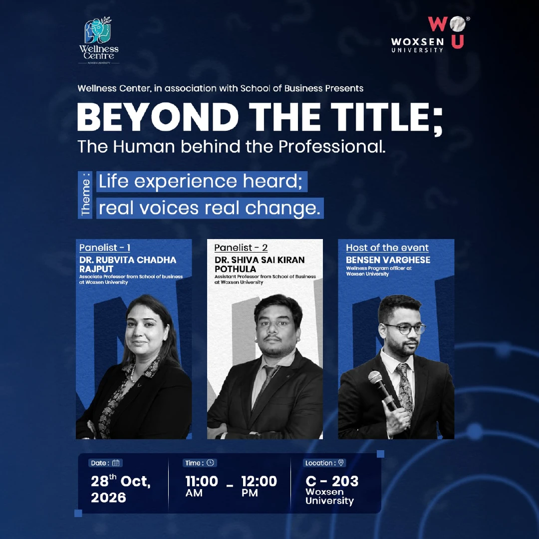 Woxsen University Hosts “Beyond the Title” Session to Promote Mental Health and Well-Being