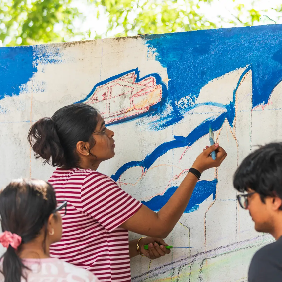 School of Arts and Design Students Transform Campus Walls Through Fundamentals of Design