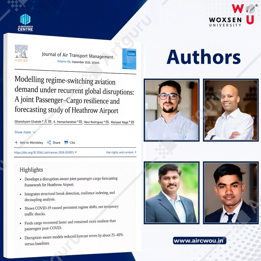 Woxsen Researchers Publish AI-Driven Study on Aviation Resilience and Forecasting