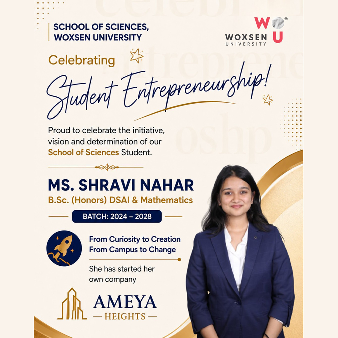 Woxsen Student Shravi Nahar Embarks on Entrepreneurial Journey with Ameya Heights
