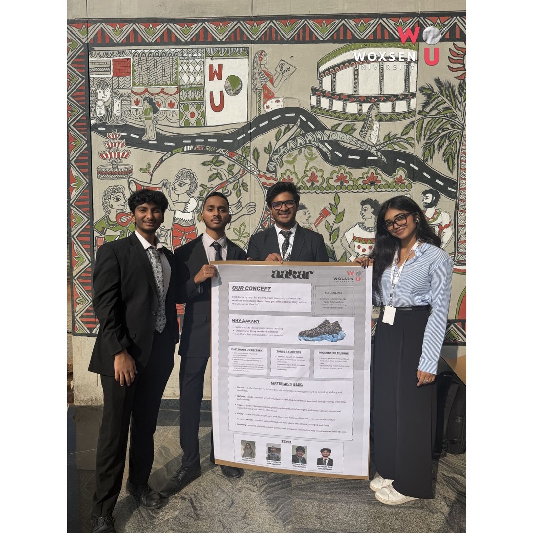 Woxsen Students Create ‘Aakar,’ a Sustainable Footwear Brand Through Industry-Integrated Business Communication Course