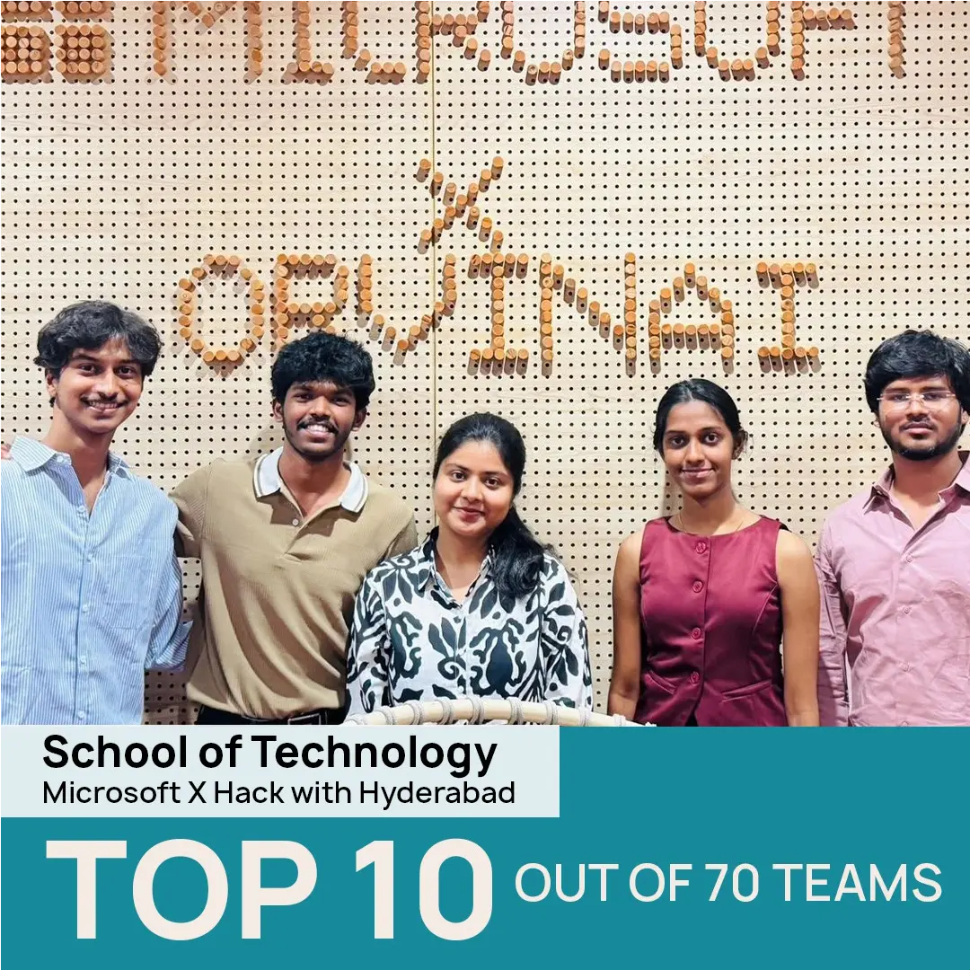 Woxsen B.Tech Students Secure Top 10 Position at Hack With Hyderabad 3.0 Hosted by Microsoft